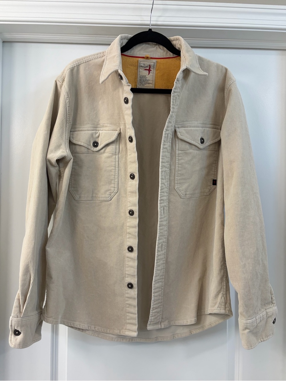 RELWEN Corduroy Workshirt  EUC  color stone - Large